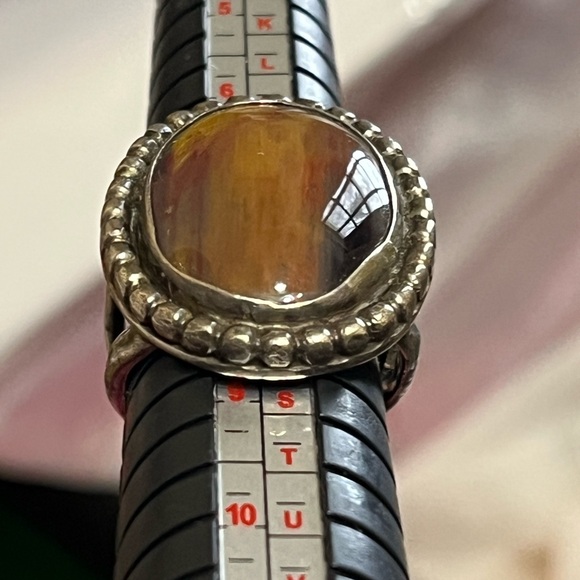 Vintage Sterling Brown Naturistic Ring - Picture 14 of 15